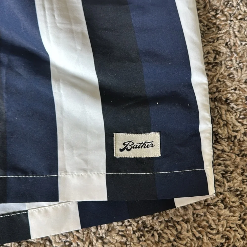 Bather‎ Men’s Striped Drawstring Swim Trunks